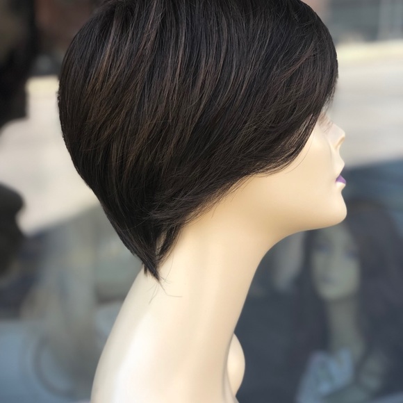 Wig Angle cut chestnut brown short pixie 2020 Wig main image 7